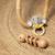 Hochet coton tricot bois naturel Elephant+Koala+Lapin 4 - vertbaudet enfant 