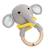 Hochet coton tricot bois naturel Elephant+Koala+Lapin 1 - vertbaudet enfant 