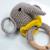 Hochet coton tricot bois naturel Elephant+Koala+Lapin 2 - vertbaudet enfant 