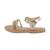 Sandales en cuir  à brides Or 2 - vertbaudet enfant 