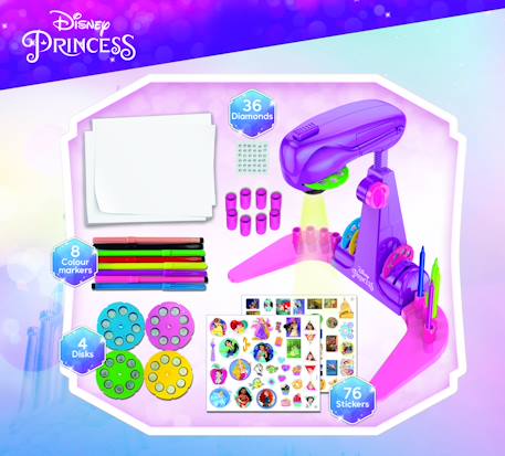 Projecteur de dessins - Disney Princess - Kit dessins avec modèles, papier et crayons Multicolore 2 - vertbaudet enfant 