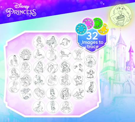 Projecteur de dessins - Disney Princess - Kit dessins avec modèles, papier et crayons Multicolore 3 - vertbaudet enfant 