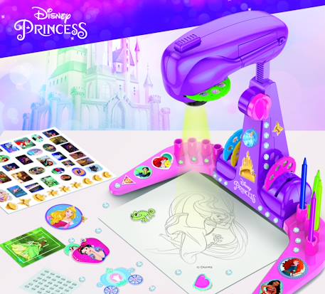 Projecteur de dessins - Disney Princess - Kit dessins avec modèles, papier et crayons Multicolore 4 - vertbaudet enfant 
