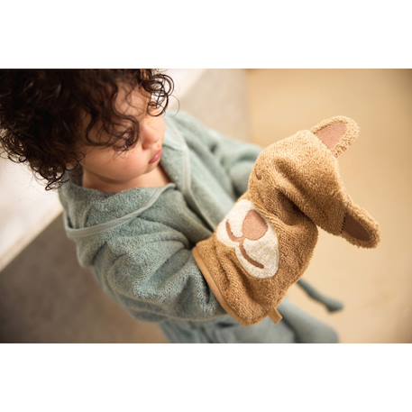 Gant de toilette éponge en coton Biscuit 5 - vertbaudet enfant 