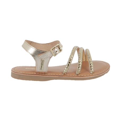 Sandales en cuir  à brides Or 1 - vertbaudet enfant 
