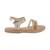 Sandales en cuir  à brides Or 1 - vertbaudet enfant 