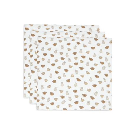 Lot de 3 langes gaze de coton Bloomy+Lovely birds+Miffy 8 - vertbaudet enfant 