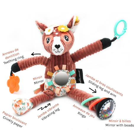 Peluche d'activités nomade Rouge 6 - vertbaudet enfant 