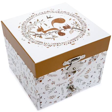 Boîte à musique cube écureuil dans la prairie lutin petit pois Beige, marron, vert 1 - vertbaudet enfant 