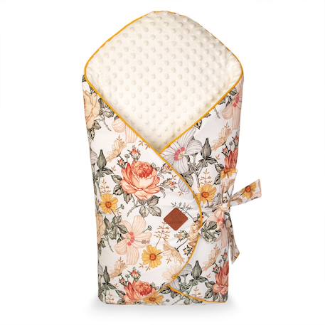 Couverture d'emmaillotage évolutive néo vintage Néo vintage imprimé floral, beige, blanc 1 - vertbaudet enfant 