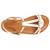 Sandales en cuir  à brides Blanc or 4 - vertbaudet enfant 