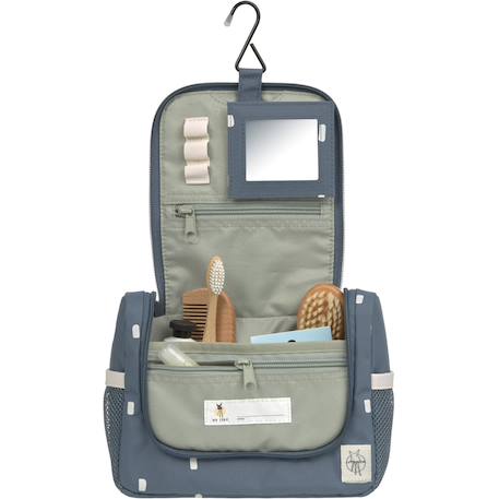 Mini trousse de toilette little gang Bleu nuit, blanc, marron+Gris, bleu clair, moutarde 2 - vertbaudet enfant 