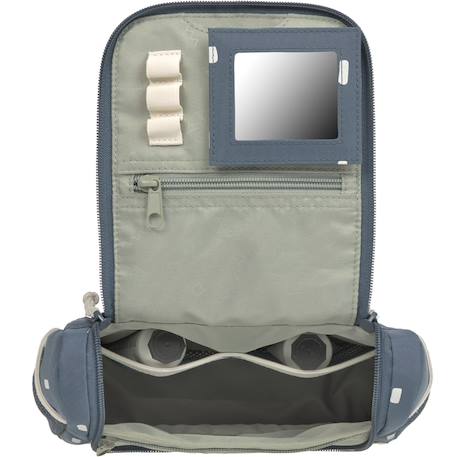 Mini trousse de toilette little gang Bleu nuit, blanc, marron+Gris, bleu clair, moutarde 3 - vertbaudet enfant 