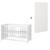 Lit bébé 2en1 cododo et lit indépendant avec matelas universal Blanc 1 - vertbaudet enfant 