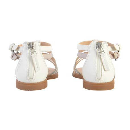 Sandales  vernis  à brides Blanc rose claire+Noir platinium+Rose 4 - vertbaudet enfant 