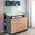 Commode à langer évolutive 3 portes et compartiments ouverts lenn Anthracite / chêne artisan 2 - vertbaudet enfant 