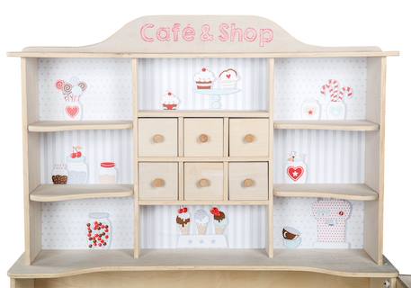 Marchande en bois motif confiserie café & shop Naturel - sans accessoires 3 - vertbaudet enfant 