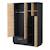 Armoire bébé scandinave 3 portes et 1 tiroir lenn Anthracite / chêne artisan 4 - vertbaudet enfant 
