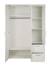 Armoire bébé 3 portes et 2 tiroirs felicia Blanc cassé / décor luna elm 5 - vertbaudet enfant 