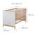 Chambre bébé évolutive complète au style scandinave caro Gris clair / chêne doré 3 - vertbaudet enfant 