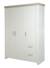 Armoire bébé 3 portes et 2 tiroirs felicia Blanc cassé / décor luna elm 1 - vertbaudet enfant 