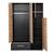 Armoire bébé scandinave 3 portes et 1 tiroir lenn Anthracite / chêne artisan 5 - vertbaudet enfant 