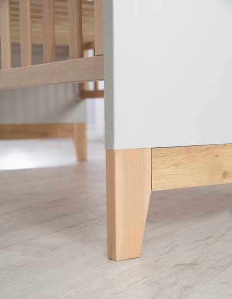 Chambre bébé évolutive complète au style scandinave caro Gris clair / chêne doré 4 - vertbaudet enfant 