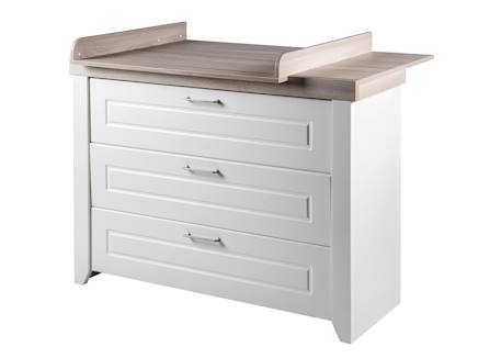 Commode à langer évolutive avec extension à langer amovible felicia 3 tiroirs 1 - vertbaudet enfant 