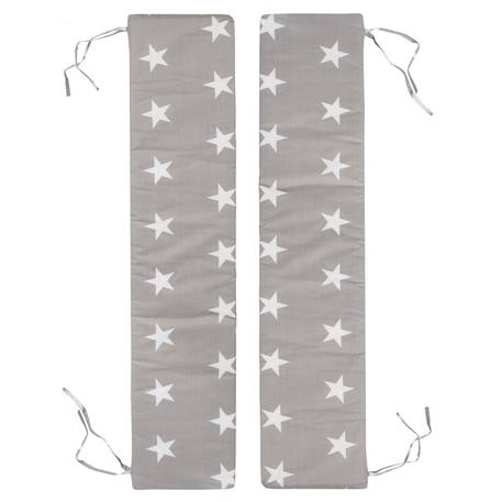 Set de 2 coussins d'assise pour tables de pique-nique enfan tlittle stars Gris - motif étoiles 1 - vertbaudet enfant 