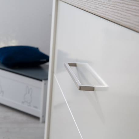 Commode à langer évolutive 3 tiroirs  lucy Blanc cassé / décor luna elm 4 - vertbaudet enfant 