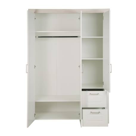 Chambre bébé évolutive complète - style rustique moderne avec soft-close felicia Blanc cassé / décor luna elm 5 - vertbaudet enfant 
