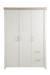 Armoire bébé 3 portes et 2 tiroirs felicia Blanc cassé / décor luna elm 3 - vertbaudet enfant 