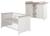 Chambre bébé évolutive 2 pièces - style rustique moderne avec soft-close felicia Blanc cassé / décor luna elm 1 - vertbaudet enfant 