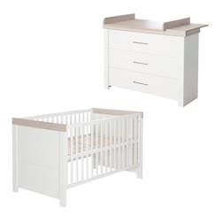 Chambre et rangement-Chambre-Chambre bébé complète-Chambre bébé évolutive 2 pièces - style moderne avec soft-close lucy