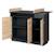 Commode à langer évolutive 3 portes et compartiments ouverts lenn Anthracite / chêne artisan 4 - vertbaudet enfant 