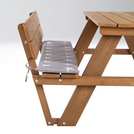 Set de 2 coussins d'assise pour tables de pique-nique enfan tlittle stars Gris - motif étoiles 2 - vertbaudet enfant 