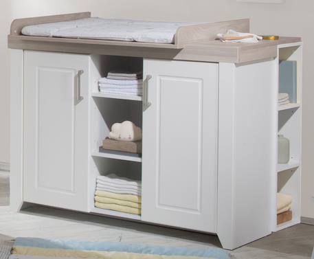 Commode à langer évolutive avec extension à langer amovible felicia 2 portes 2 - vertbaudet enfant 