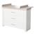 Commode à langer évolutive 3 tiroirs  lucy Blanc cassé / décor luna elm 1 - vertbaudet enfant 
