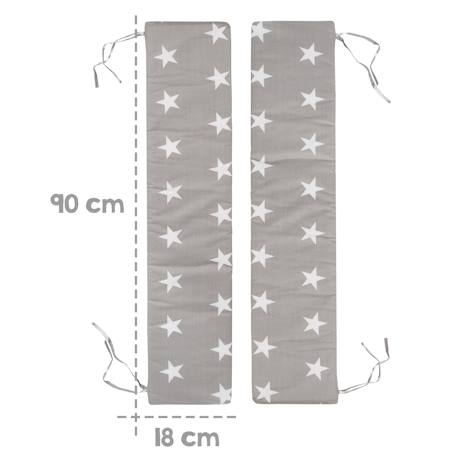 Set de 2 coussins d'assise pour tables de pique-nique enfan tlittle stars Gris - motif étoiles 3 - vertbaudet enfant 