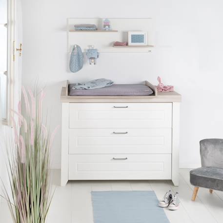 Commode à langer évolutive avec extension à langer amovible felicia 3 tiroirs 2 - vertbaudet enfant 