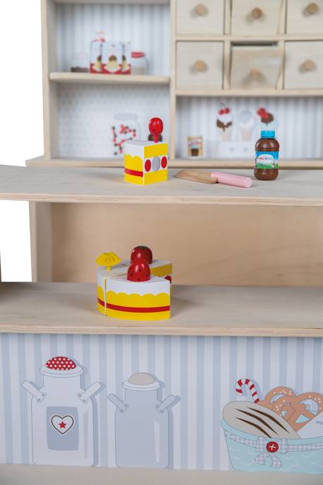 Marchande en bois motif confiserie café & shop Naturel - sans accessoires 5 - vertbaudet enfant 