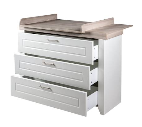 Commode à langer évolutive avec extension à langer amovible felicia 3 tiroirs 3 - vertbaudet enfant 