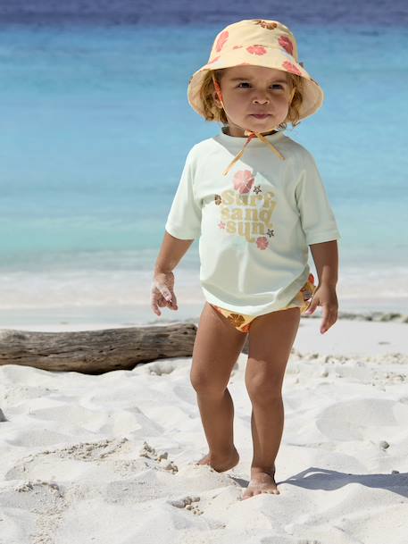 T-shirt de bain anti UV manches longues enfant LÄSSIG écru 4 - vertbaudet enfant 
