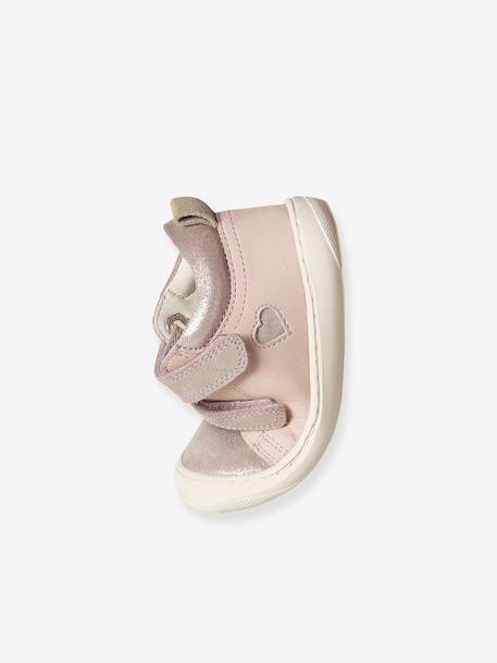 Chaussures premiers pas bébé velcro beige imprimé+bleu imprimé+bois de rose+bronze+lot rose+mauve+or+rose+rose imprimé+rose poudré+turquoise+vert imprimé 44 - vertbaudet enfant 