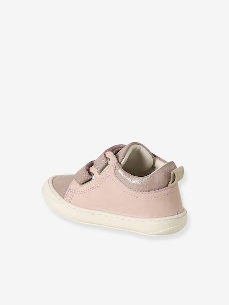 Chaussures premiers pas bébé velcro beige imprimé+bleu imprimé+bois de rose+bronze+lot rose+mauve+or+rose+rose imprimé+rose poudré+turquoise+vert imprimé 43 - vertbaudet enfant 