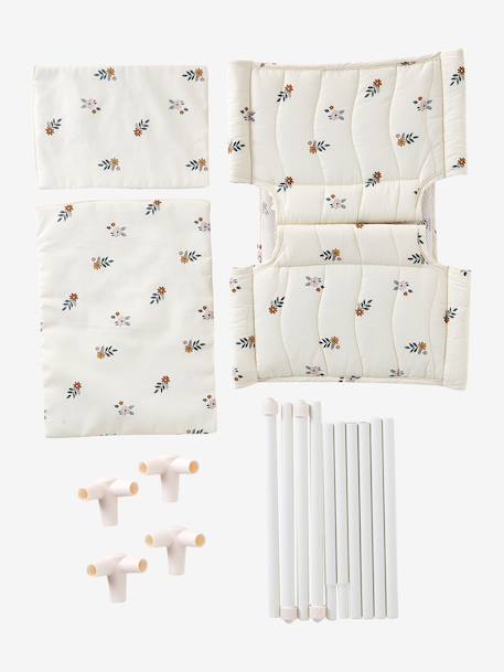 Lit Parapluie pour Poupon RETRO FLOWER écru 5 - vertbaudet enfant 