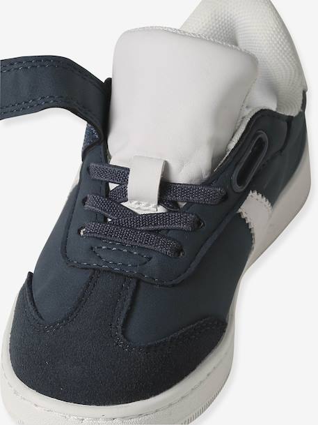 Baskets enfant garçon synthétique à scratchs et lacets élastiqués marine 3 - vertbaudet enfant 