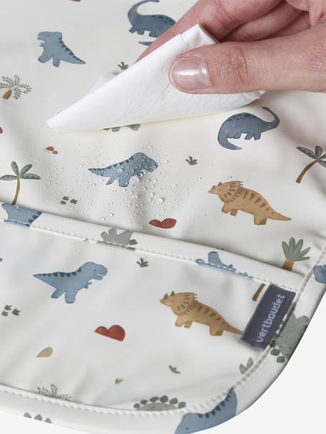 Bavoir rond plastifié Minisaurus+Oies 3 - vertbaudet enfant 