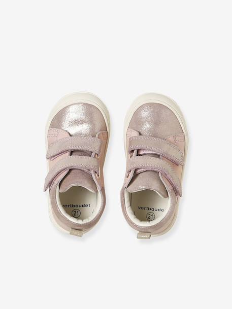 Chaussures premiers pas bébé velcro beige imprimé+bleu imprimé+bois de rose+bronze+lot rose+mauve+or+rose+rose imprimé+rose poudré+turquoise+vert imprimé 46 - vertbaudet enfant 