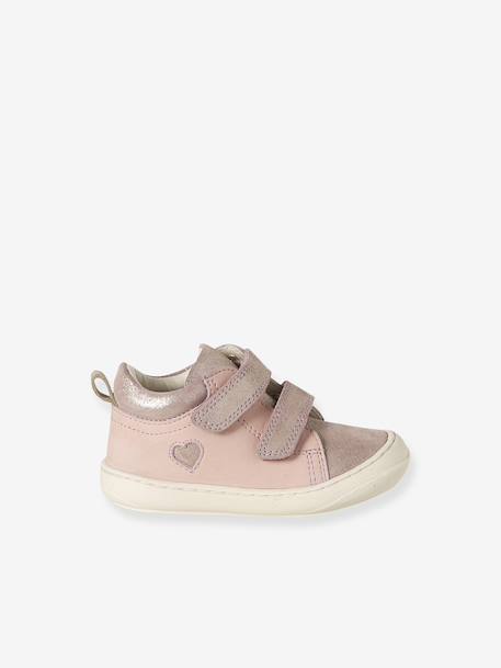 Chaussures premiers pas bébé velcro beige imprimé+bleu imprimé+bois de rose+bronze+lot rose+mauve+or+rose+rose imprimé+rose poudré+turquoise+vert imprimé 47 - vertbaudet enfant 